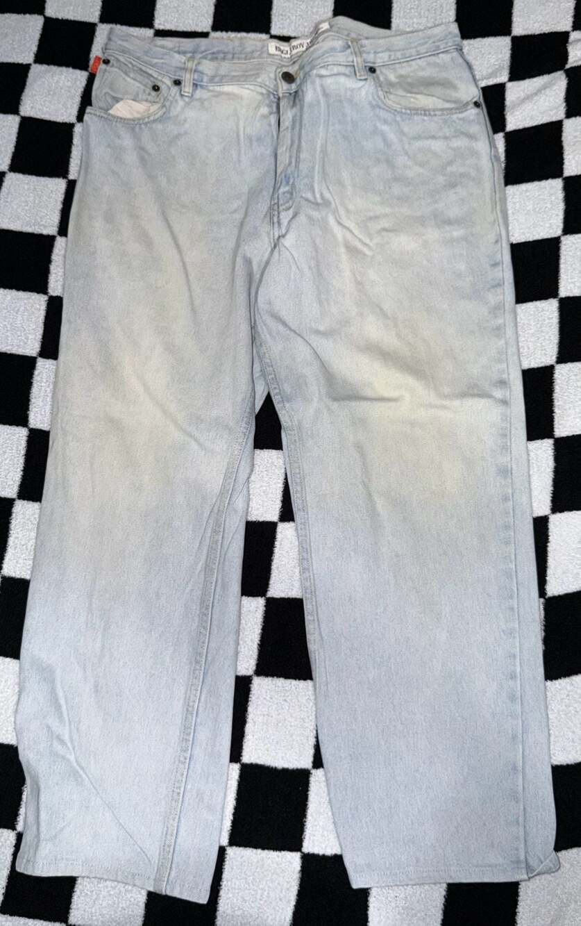Vintage Bugle Boy Jeans Light Wash Denim Loose Fit 38x30